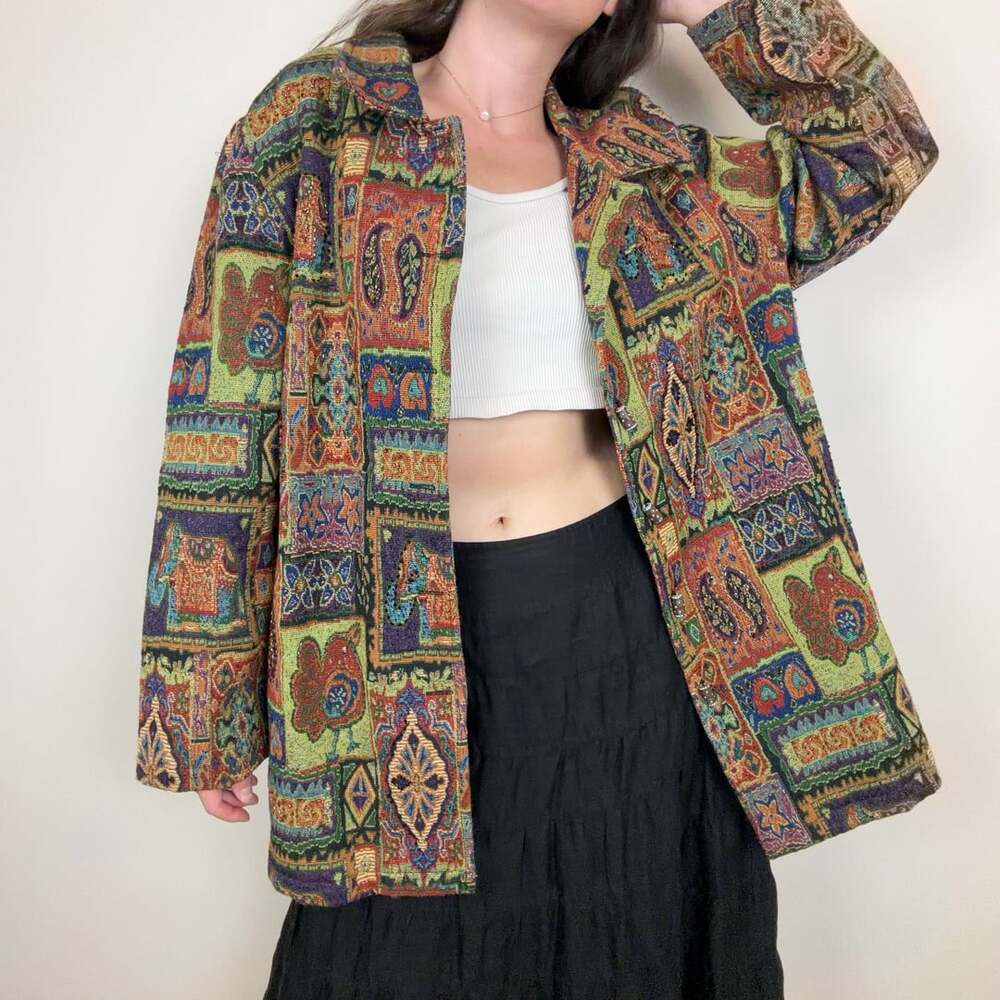 Vintage Tapestry Boho Jacket